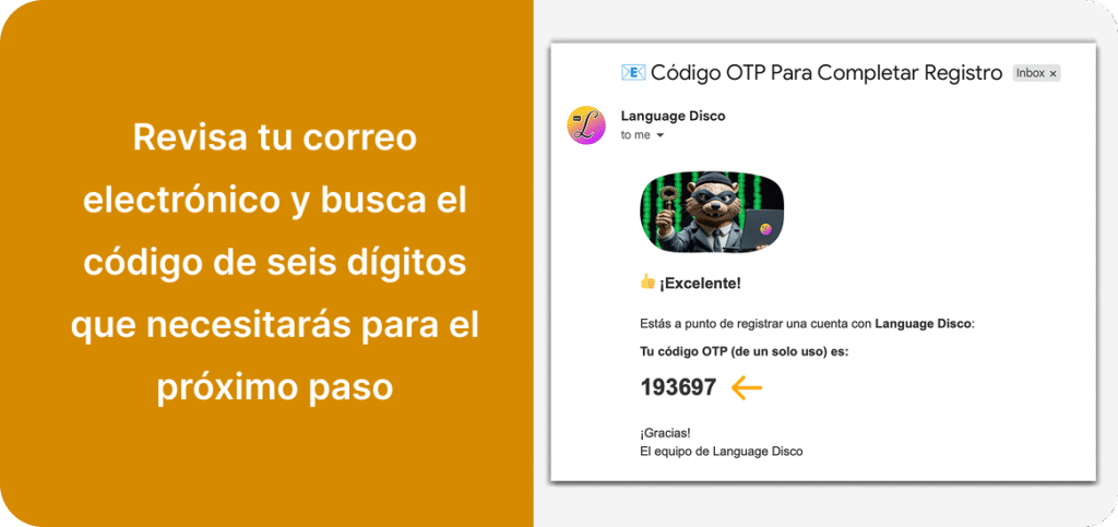 Paso 3: Revisa tu correo electrónico y busca el código de seis dígitos que necesitarás para el próximo paso
