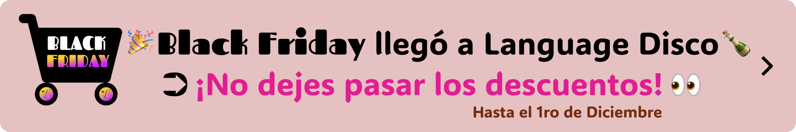 Banner de promoción Black Friday