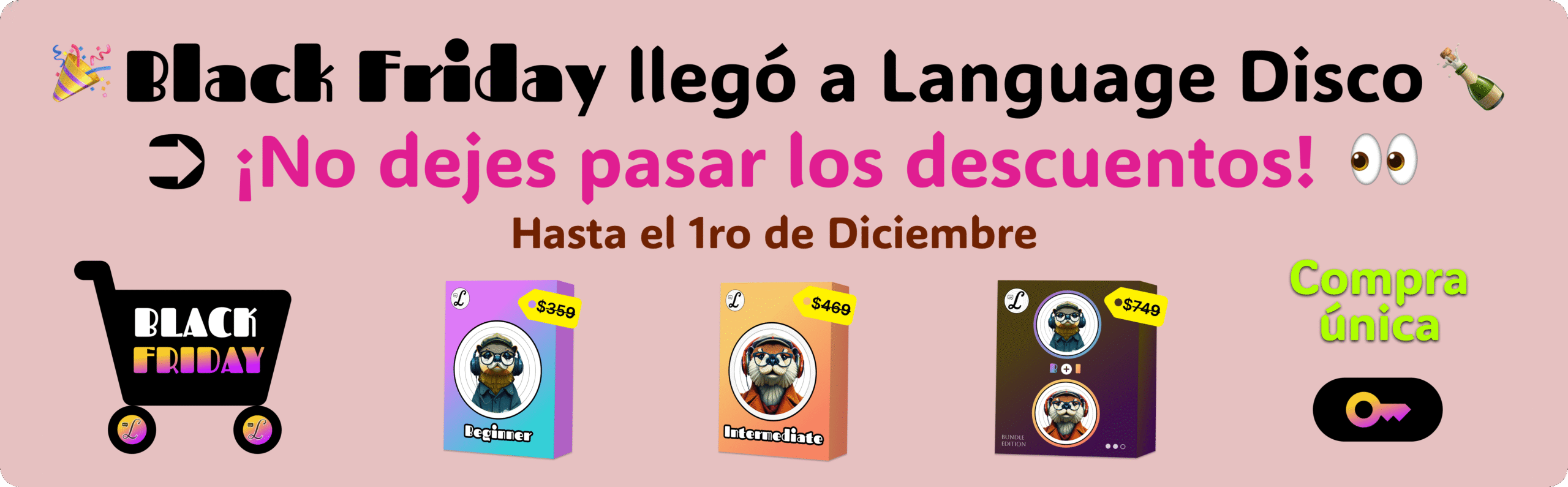 Banner de Black Friday con productos descontados