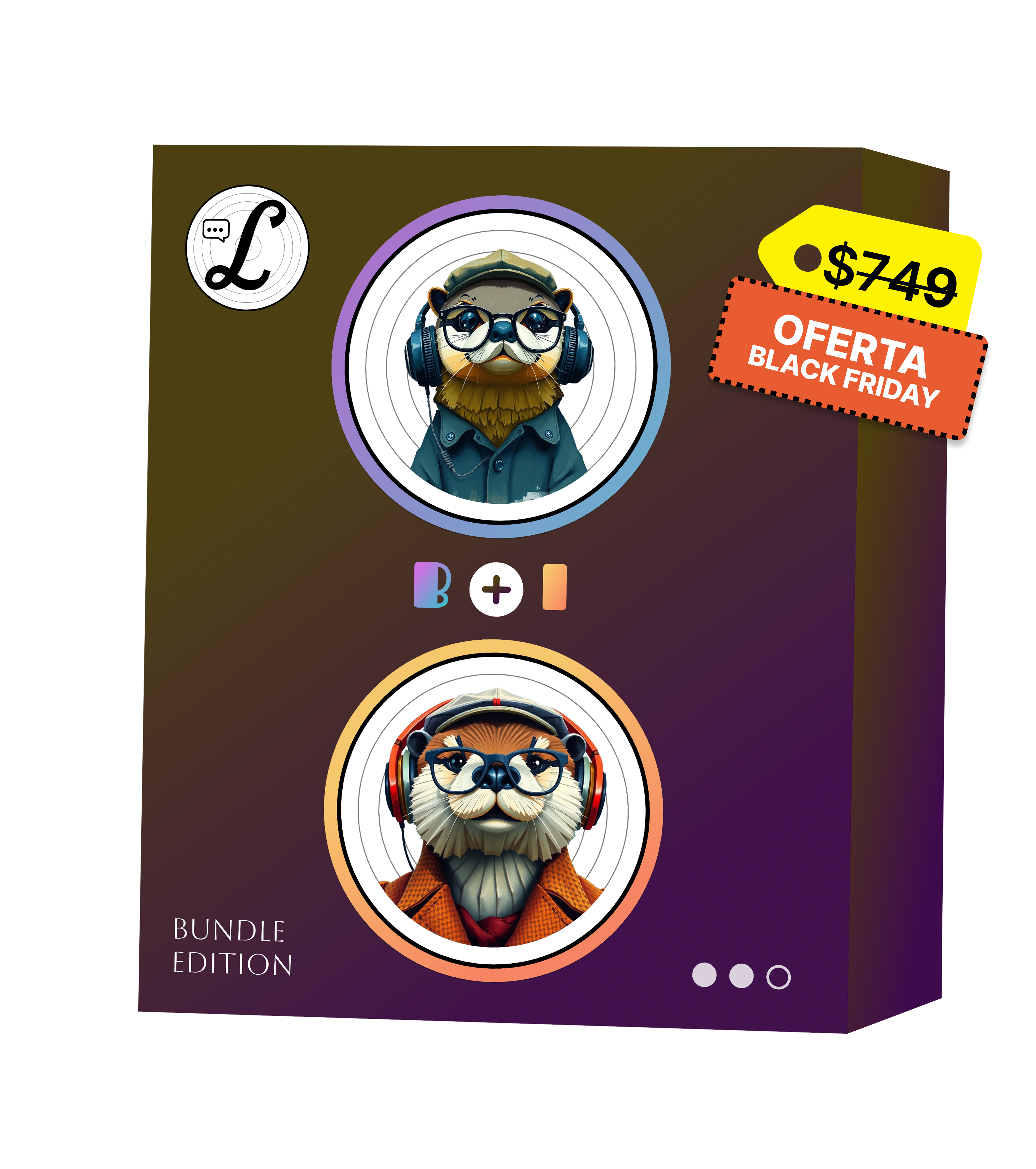 Caja de paquete bundle de cursos Beginner más Intermediate en descuento